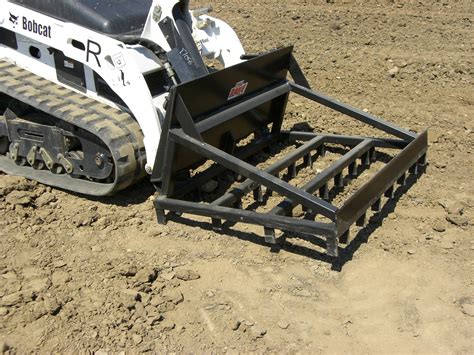 mini skid steer landscape rake|landscape rake skid steer attachment.